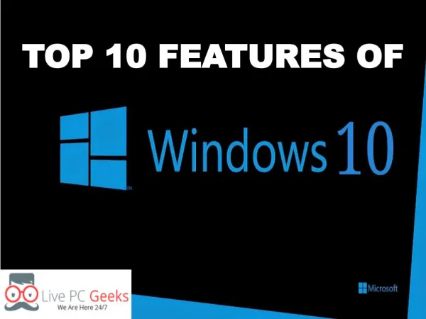 Features of Windows 10