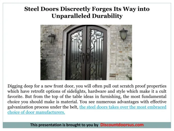 Steel Doors Discreetly Forges Its Way into Unparalleled Durability