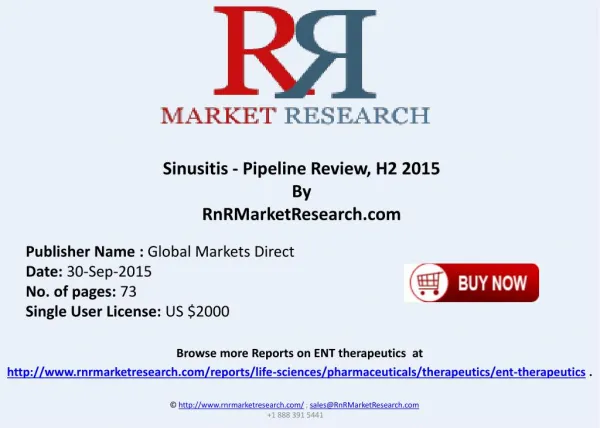 Sinusitis Pipeline Review H2 2015