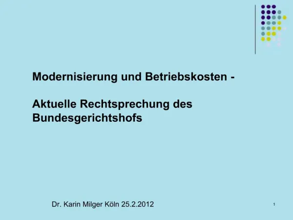 Dr. Karin Milger K ln 25.2.2012