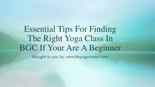 Essential Tips For Finding The Right Yoga Class In BGC If Your Are A Beginner