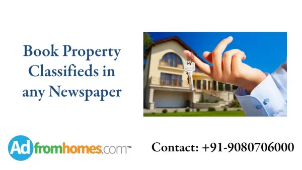 Property classifieds in all Indian Newspapers