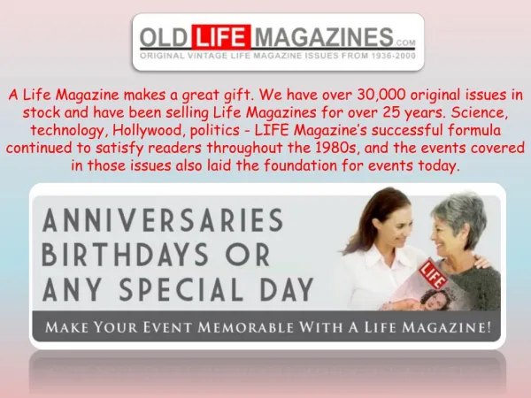 Vintage Life Issues from 1936-2000 | Old Life Magazine