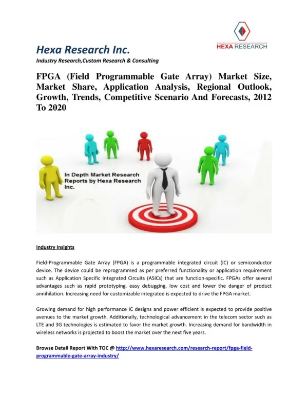 FPGA (Field Programmable Gate Array) Market Size, Market Share, Application Analysis, Regional Outlook, Growth, Trends,