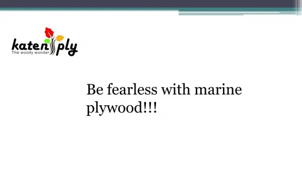 Be fearless with marine plywood!!!