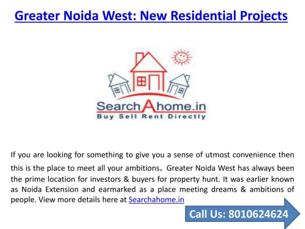 New Residential Projects in Greater Noida West