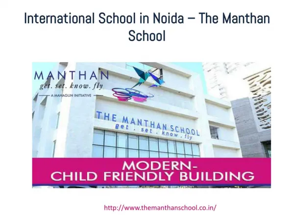 Schools in Noida - The Manthan School