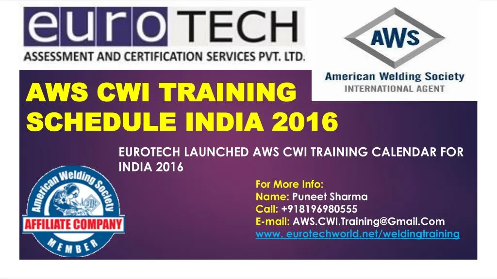 aws cwi training schedule india 2016
