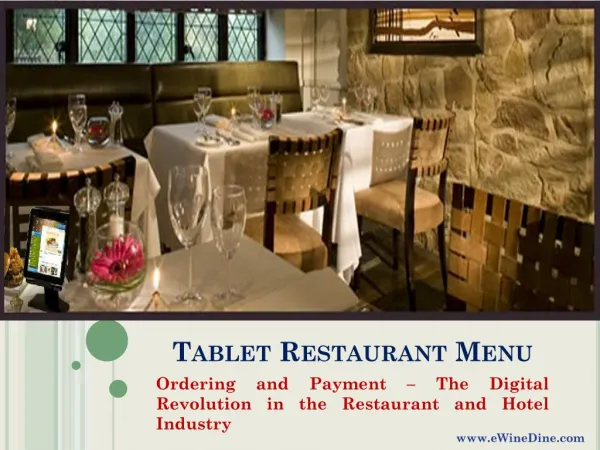 eWineDine | Tablet Restaurant Menu App