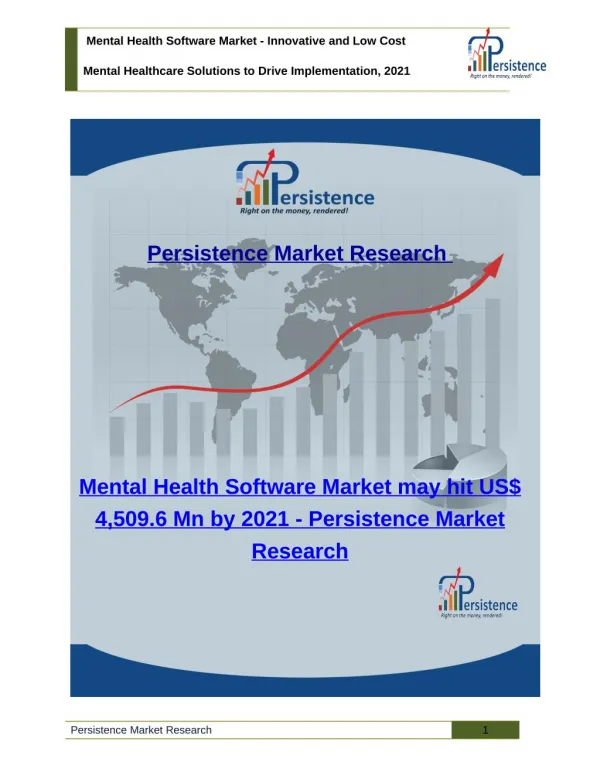 Mental Health Software Market - Size, Share, Trend, Analysis to 2021