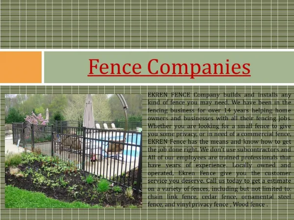 Fence Companies