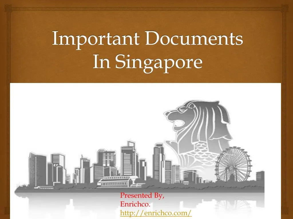 important documents in singapore