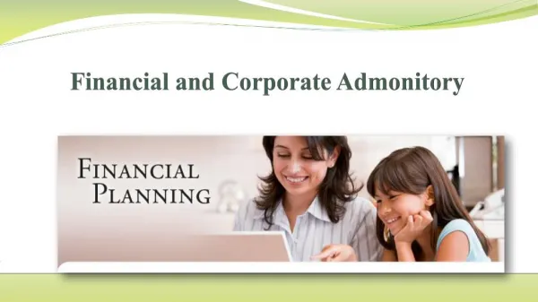 Financial and Corporate Admonitory