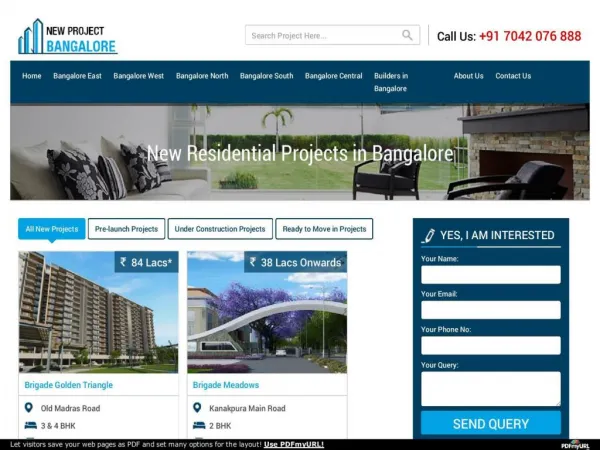 New Projects in Bangalore – Pre Launch Projects Bangalore