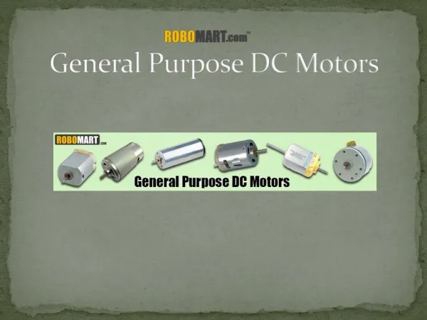 General Purpose DC Motors | Robomart