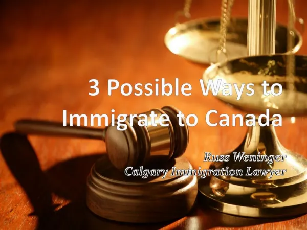 Few Ways to Immigrate to Canada
