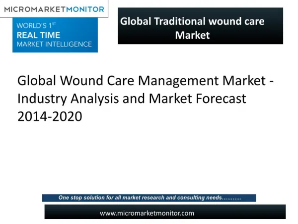 Traditional Wound Care Market forecast, 2014-2019