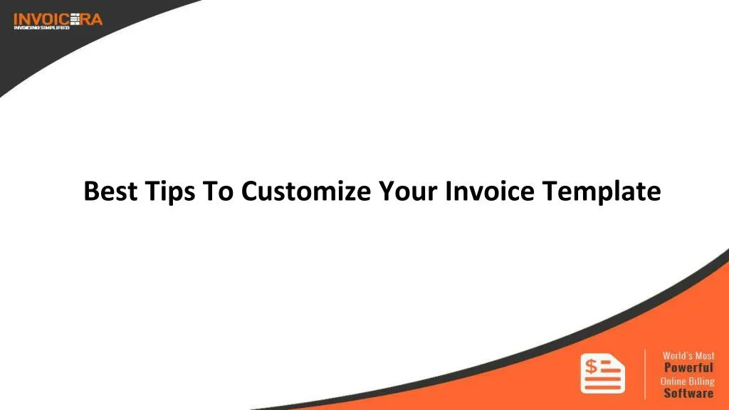 best tips to customize your invoice template