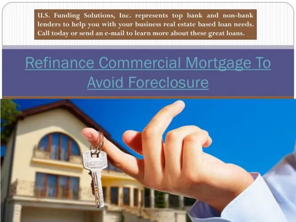 Commercial Mortgage Refinance Poor Credit