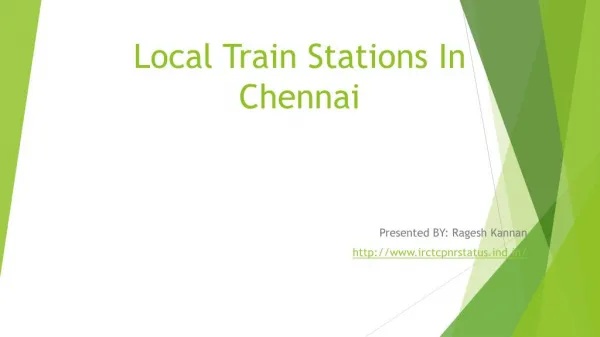 Local Train Station in Chennai