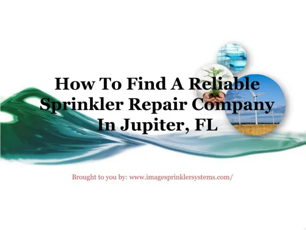 How To Find A Reliable Sprinkler Repair Company In Jupiter, FL