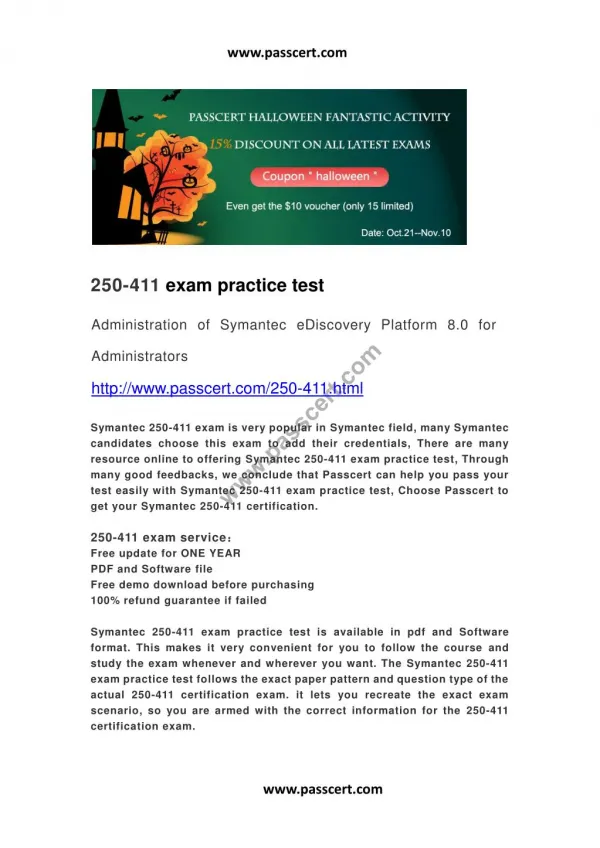 Symantec 250-411 practice test