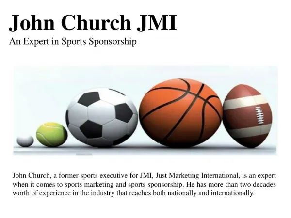 John Church JMI - An Expert in Sports Sponsorship