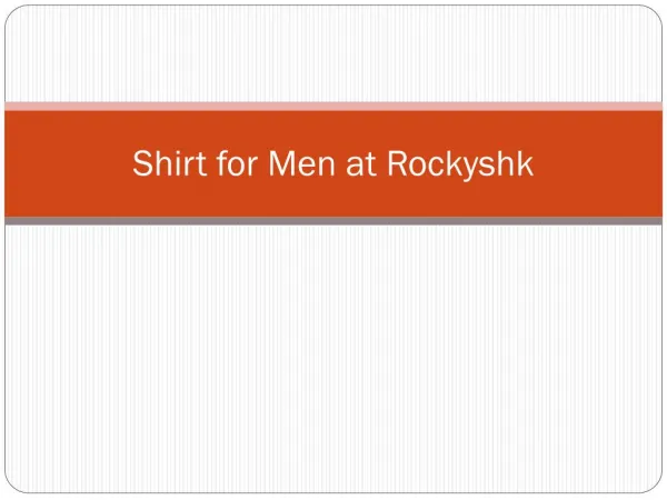 Shirt for Men at Rockyshk