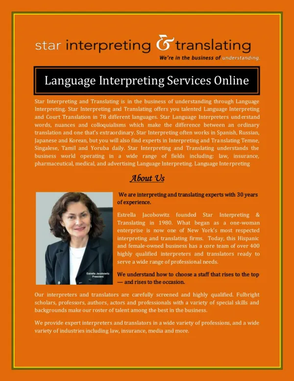Language Interpreting Services Online