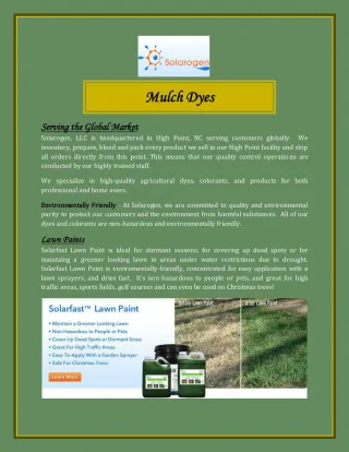 Mulch Dyes - slide 1