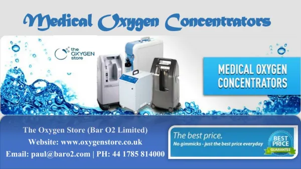 Medical Oxygen Concentrators- The Oxygen Store