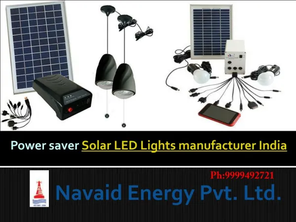 Power saver Solar LED Lights manufacturer India-Navaid Energy