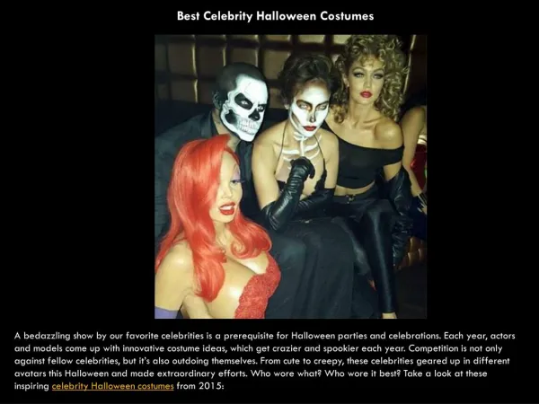 Best Celebrity Halloween Costumes