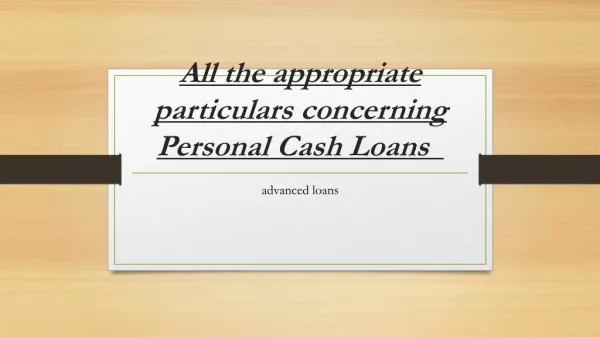 personal cash loans