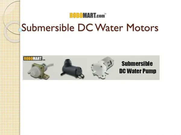 Submersible DC Water Pump | Robomart