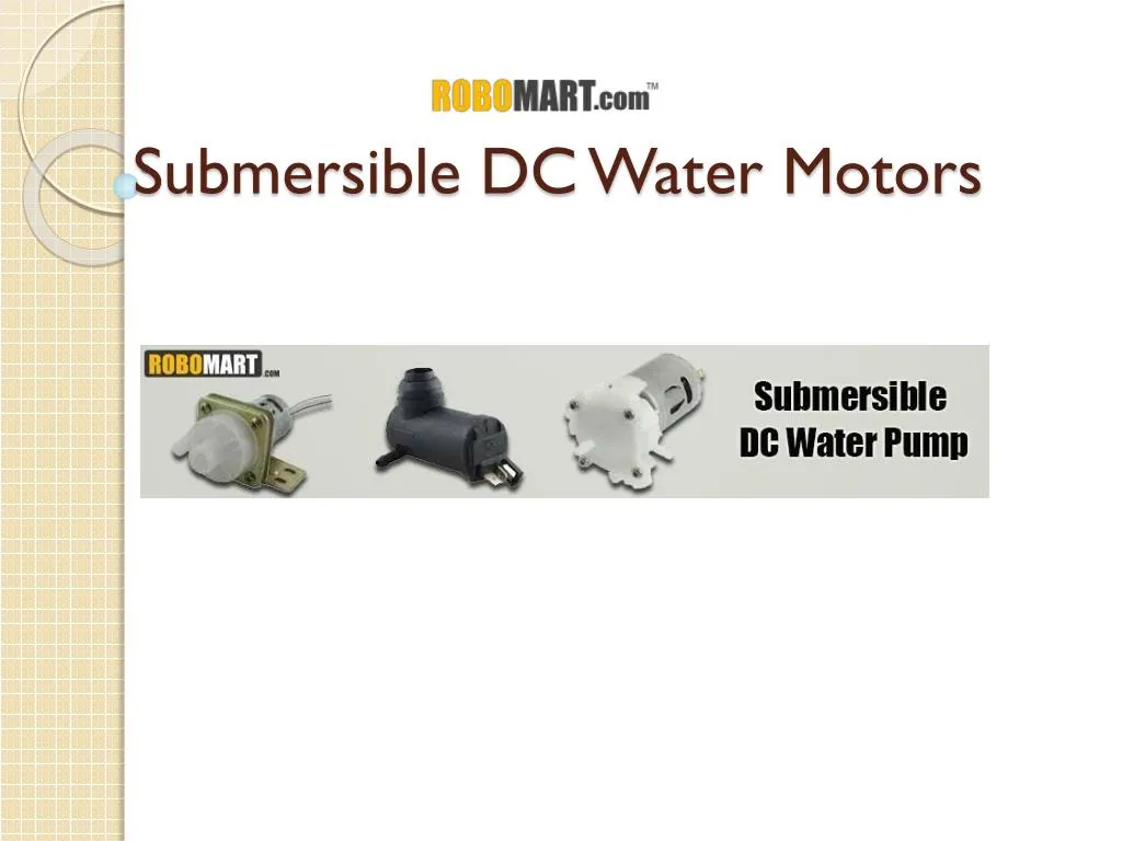 submersible dc water motors
