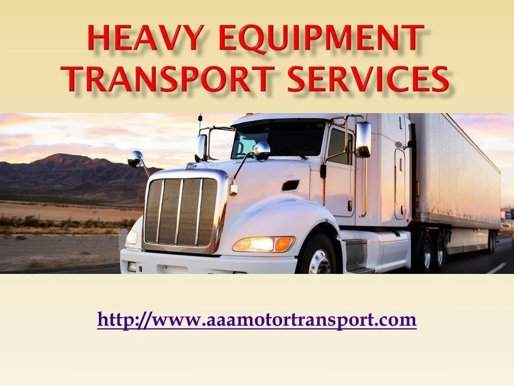 heavy equipment transport services