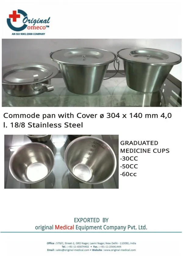 Presentation of Commode Bucket Medicine cup by original-medical.com