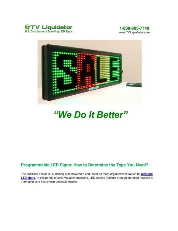Programmable LED Signs: How to Determine the Type You Need?