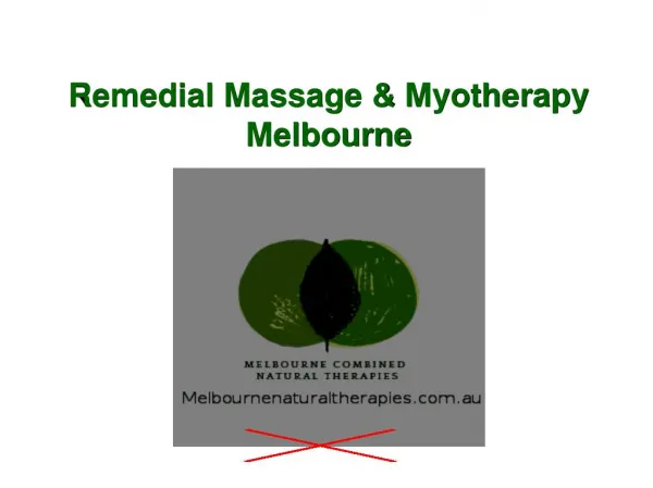 Remedial Massage therapies in Melbourne