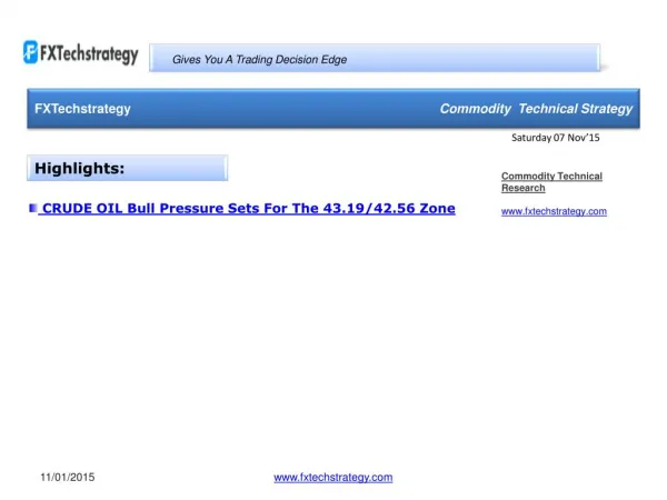 CRUDE OIL Bull Pressure Sets For The 43.19/42.56 Zone