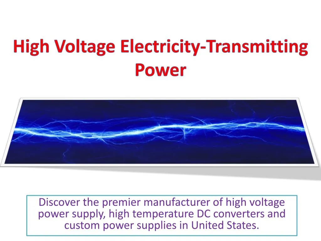 high voltage electricity transmitting power