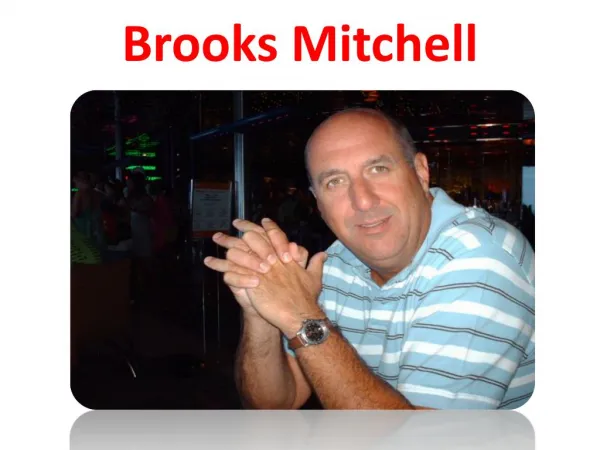 Brooks Mitchell - Tour Manager