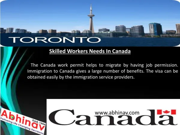 Skilled Workers Needs In Canada