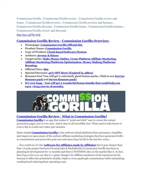 Commission Gorilla REVIEW - DEMO of Commission Gorilla