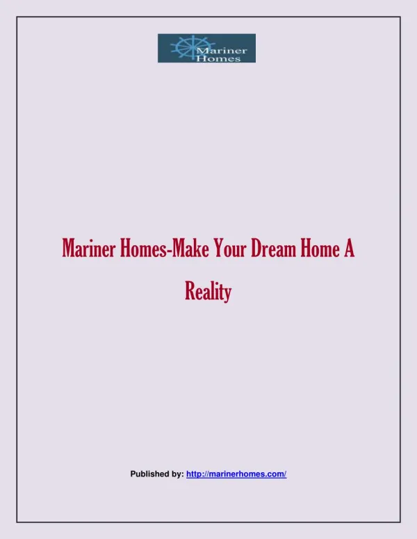 Make Your Dream Home A Reality