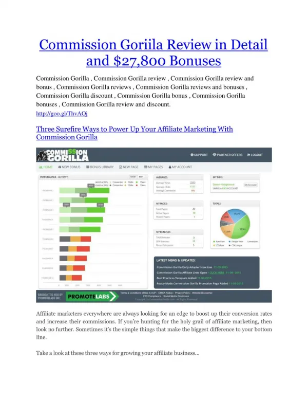 Commission Gorilla review and Commission Gorilla $11800 Bonus & Discount