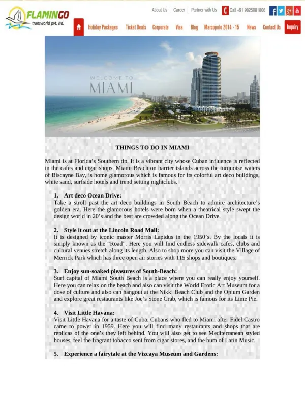 Things to do in MIAMI