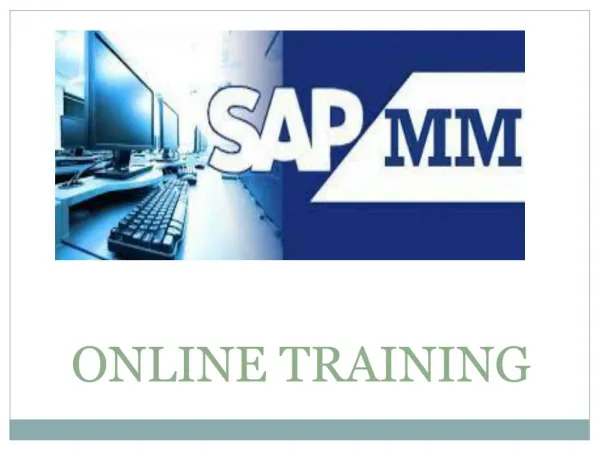 Best SAP MM Online Training In India, UK, USA, Canada