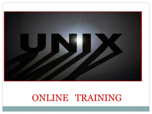 The Best Unix Online Training In India